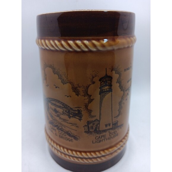 Mug Stein Cape Cod Massachusetts Ceramic Souvenir 3D Beer Cup Gift Collectable - Picture 3 of 8